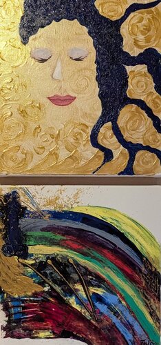 Diptychon: Schimmer der Gegenwart (2-teilig) van Ellen Frischbutter, Schilderij te koop op Singulart