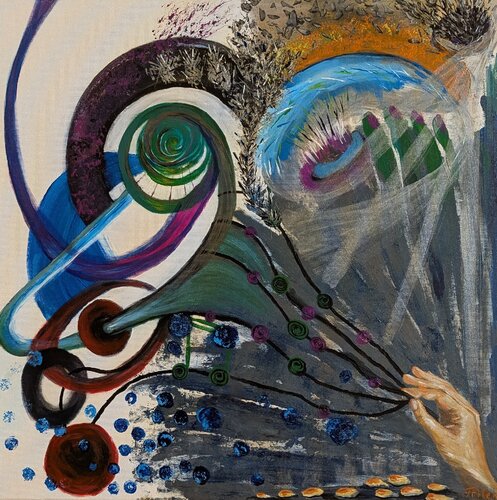 Partitur der Körperintelligenz di Ellen Frischbutter, Pittura in vendita su Singulart