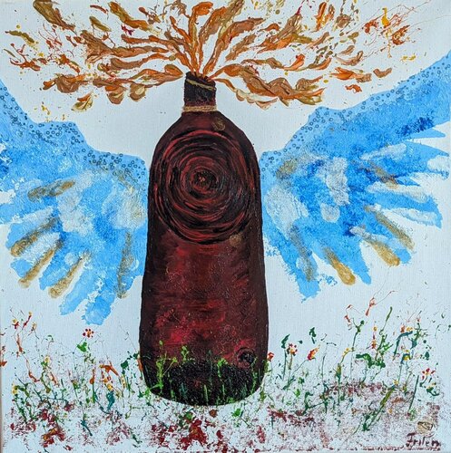 Geflügeltes Gefäß par Ellen Frischbutter, Peinture en vente sur Singulart