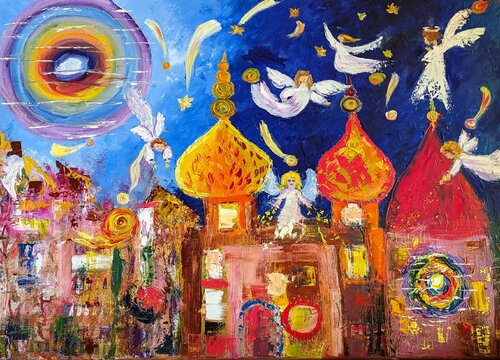 Märchenhafte Nacht par Ellen Frischbutter, Peinture en vente sur Singulart