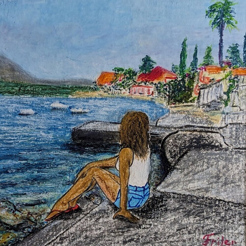 Mädchen in der Bucht di Ellen Frischbutter, Pittura in vendita su Singulart