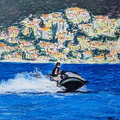 Geschwindigkeit und Sonne di Ellen Frischbutter, Pittura in vendita su Singulart