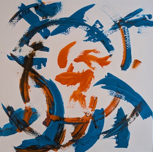 Dialog der Farbe — Erste Bewegung van Ellen Frischbutter, Schilderij te koop op Singulart