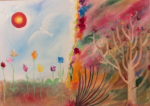 Trennung der Welten di Ellen Frischbutter, Pittura in vendita su Singulart