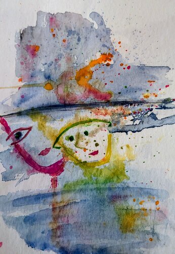 Unter einem Dach von Ellen Frischbutter, Malerei kaufen auf Singulart