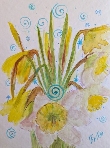 Atem der Narzissen by Ellen Frischbutter, Painting for Sale on Singulart