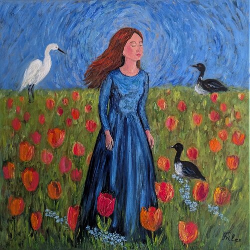 Between Wind and Stillness de Ellen Frischbutter, Pintura a la venta en Singulart