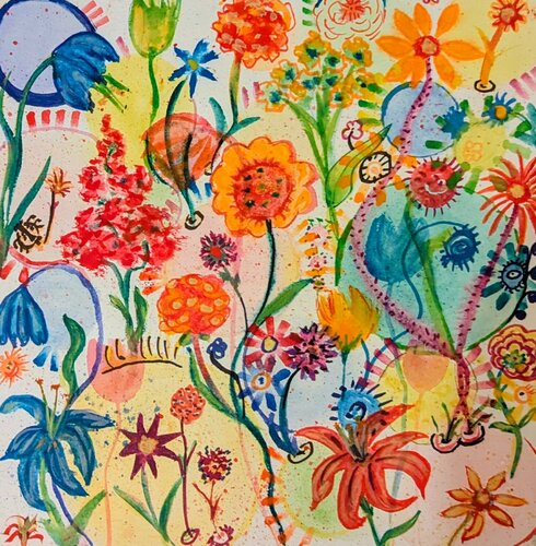 Lebendiger Atem der Blumen par Ellen Frischbutter, Peinture en vente sur Singulart