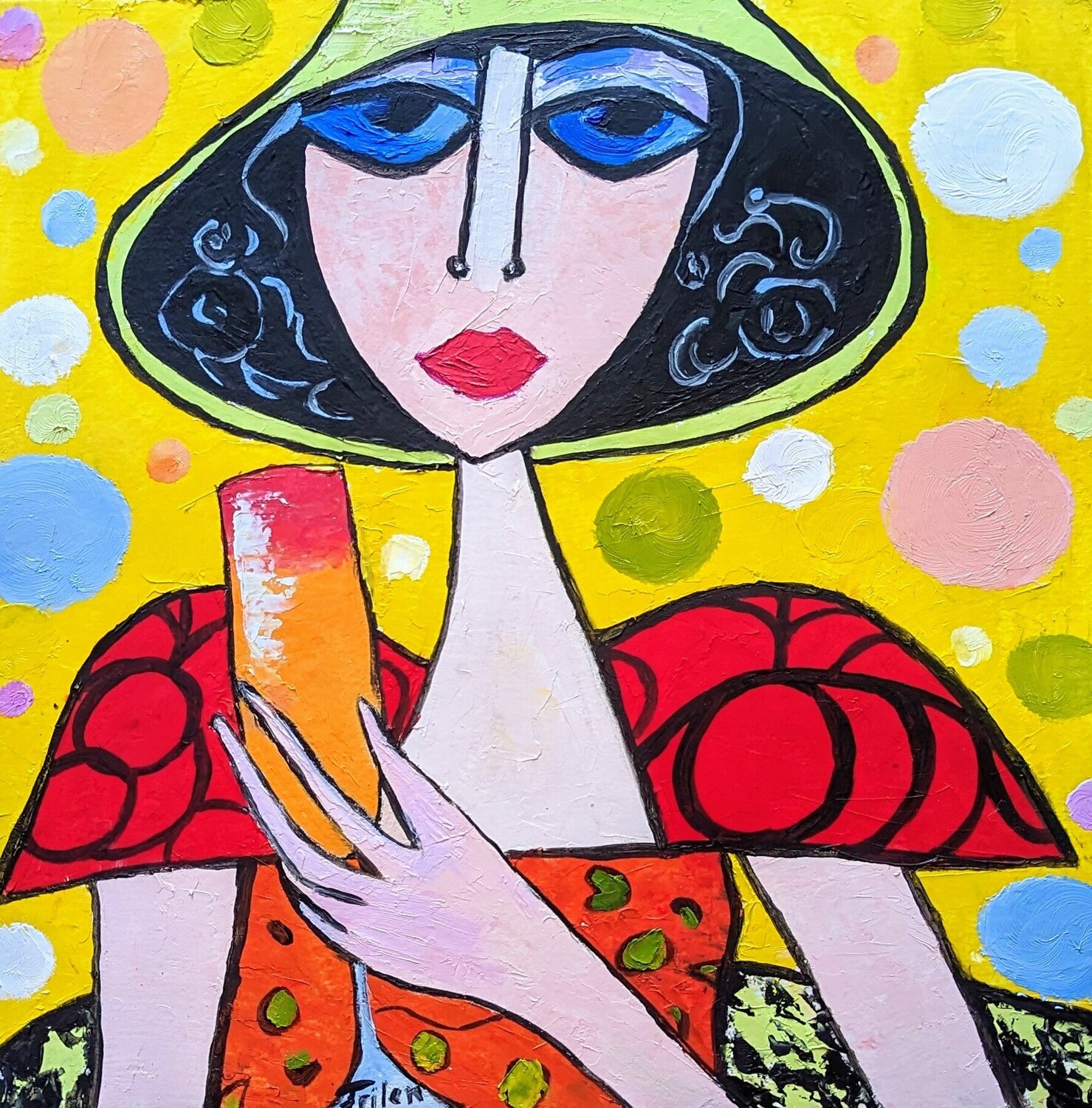 Retro Muse with Champagner Ellen Frischbutter