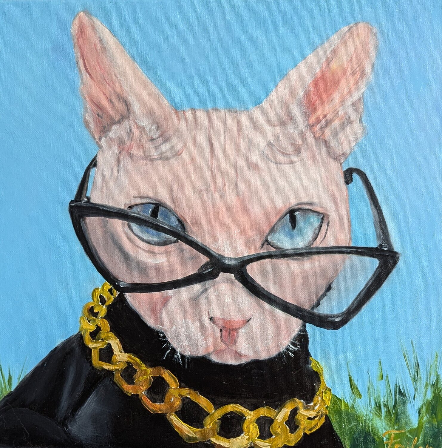 Modischer Sphinx Ellen Frischbutter