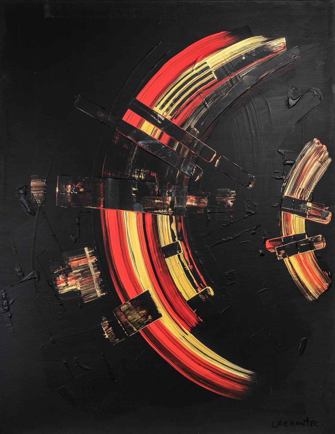 Elon is playing with evil Jean Marc Larhantec Origineel schilderij te koop