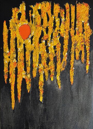 Composition in orange di Alain CHURLAUD, Pittura in vendita su Singulart