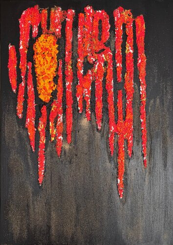Composition in red di Alain CHURLAUD, Pittura in vendita su Singulart