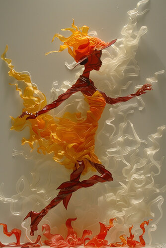 Jamaican fire walker by Charley Brindley, Digital for Sale on Singulart