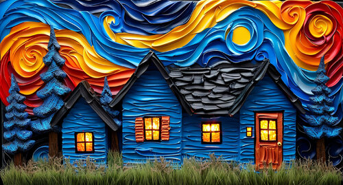 Vincent van Gogh’s cabin on the left bank of the river at Auvers-sur-Oise on July 29, 1890, the day he died from a self-inflicted gunshot wound. de Charley Brindley, Digital a la venta en Singulart