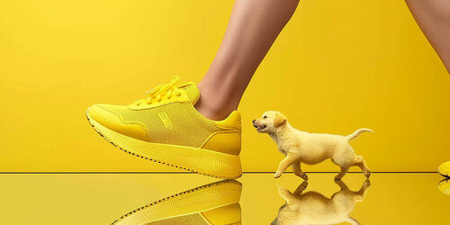 Taking the puppy for his first walk outside Charley Brindley