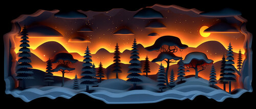 First snowfall of winter in the Great Smoky Mountains along the Tennessee–North Carolina border in the southeastern United States Charley Brindley