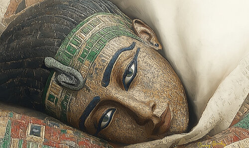 Cleopatra VII Thea Philopator, 51 BCE, the day she turned 18 and became Queen of Egypt di Charley Brindley, Digitale in vendita su Singulart