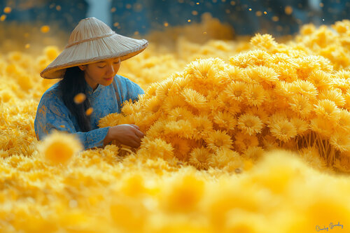 May and June is the harvest time for the golden rapeseed flowers in Luoping County, located in eastern Yunnan province, China Charley Brindley