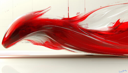 Study in red di Charley Brindley, Digitale in vendita su Singulart