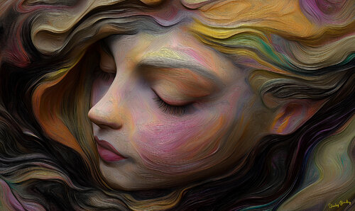 Agrippina the Younger at rest. Her brother, Caligula exiled her to the island of Ponza for plotting against him. She returned to Rome after Caligula was assassinated in 41 CE. She married Emperor Claudius after he executed his third wife, Valeria Messalin von Charley Brindley, Digital kaufen auf Singulart