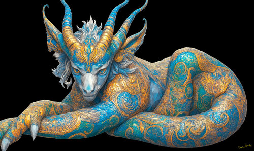 The blue demon of Abercazambia de Charley Brindley, Digital a la venta en Singulart