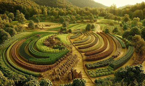 The Garden of Hesperides. The Greek triad of Aigle, Erytheis, and Hespere, daughters of the night, claimed Atlas as their father von Charley Brindley, Digital kaufen auf Singulart