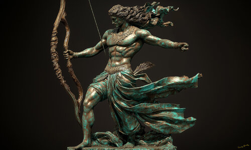 Alexander the Great at Hydaspes, India in 326 BCE in the battle against King Porus von Charley Brindley, Digital kaufen auf Singulart