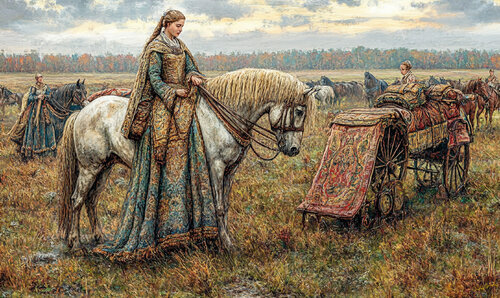 Widow of the rug merchant von Charley Brindley, Digital kaufen auf Singulart