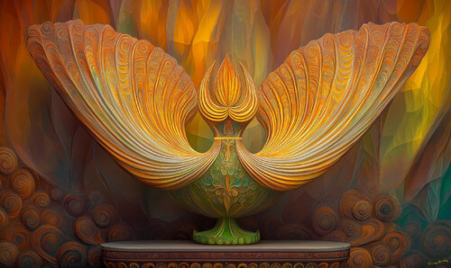 Etruscan cinerary urn, 6th century BCE von Charley Brindley, Digital kaufen auf Singulart