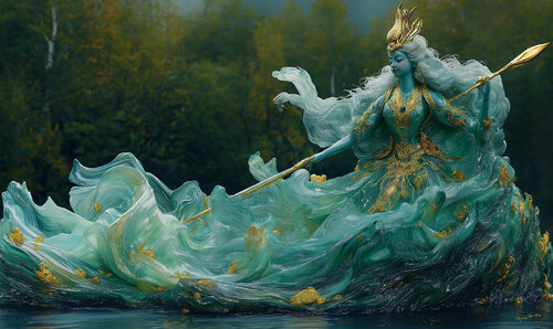 Celestarial, Aberkerzambian goddess of war and sanctuary von Charley Brindley, Digital kaufen auf Singulart