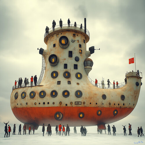 Gammel Fiskebat Bed and Breakfast on Skjervoy Island, Norway von Charley Brindley, Digital kaufen auf Singulart