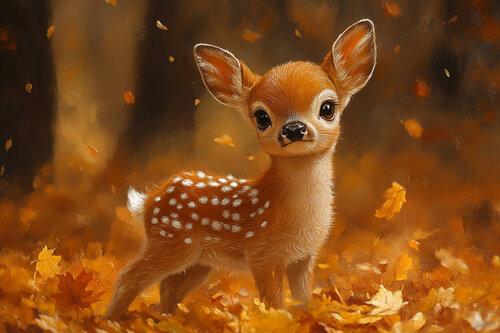 Samara, a six-day-old fawn of the genus Odocoileus virginianus, the Virginia deer of North America by Charley Brindley, Digital for Sale on Singulart