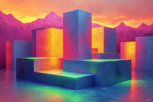 The Aberkerzambian Museum of Modern Art de Charley Brindley, Digital a la venta en Singulart