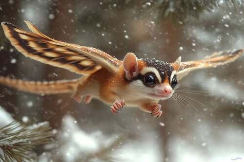 Flying squirrel 2.0, AI enhanced von Charley Brindley, Digital kaufen auf Singulart