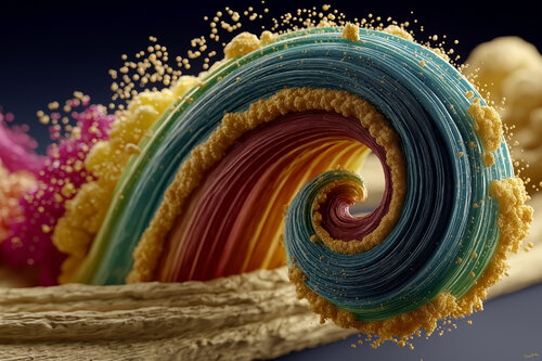 I placed a day-old breadcrumb under a scanning electron microscope. What a surprise by Charley Brindley, Digital for Sale on Singulart