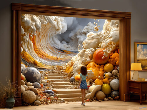 The path not taken will forever haunt her reveries van Charley Brindley, Digitaal te koop op Singulart