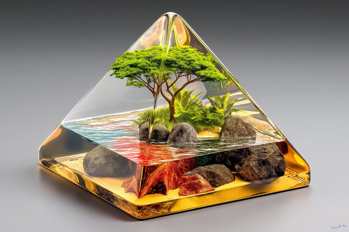 Micro Eco glass pyramid de Charley Brindley, Digital a la venta en Singulart