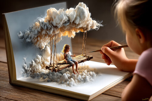Air painting by Arianna Dania Keesler van Charley Brindley, Digitaal te koop op Singulart