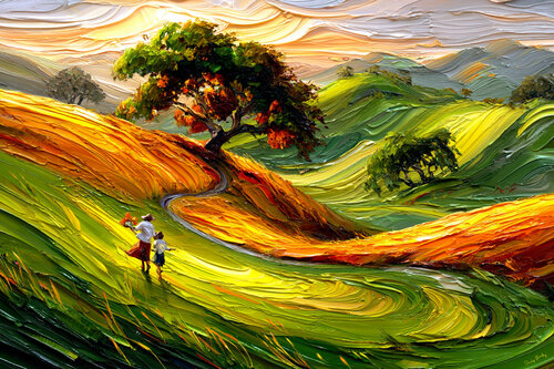 Summer of ’98. Mother and daughter gathering wild flowers, Nine Glens of Antrim, northeastern Ireland de Charley Brindley, Digital a la venta en Singulart