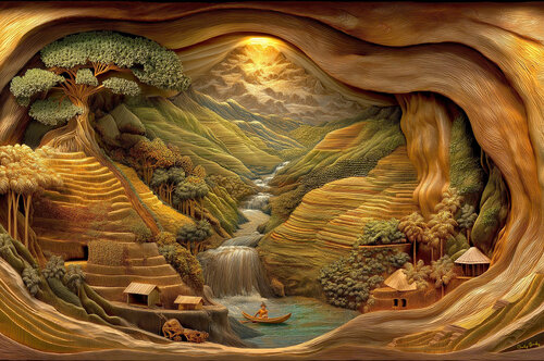 Filipino wood carving number 4 von Charley Brindley, Digital kaufen auf Singulart