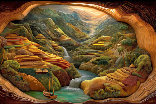 Filipino wood carving number 5 von Charley Brindley, Digital kaufen auf Singulart