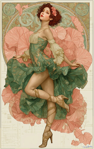 1924. Velveteen Rose performs at Zander’s Gilded Lady speakeasy in Manhattan by Charley Brindley, Digital for Sale on Singulart