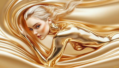 Golden lady von Charley Brindley, Digital kaufen auf Singulart