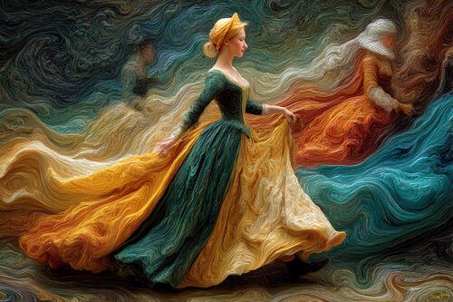 Olivia, from Shakespeare’s Twelfth Night, on her way to meet Sebastian, her betrothed Charley Brindley