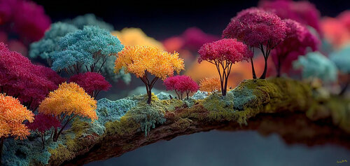 The fungal forest of Feodona van Charley Brindley, Digitaal te koop op Singulart