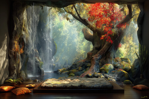 The hermit, Evelyn Solara, lives deep in the forest of Novo Aripuana, in the Brazilian Amazon van Charley Brindley, Digitaal te koop op Singulart