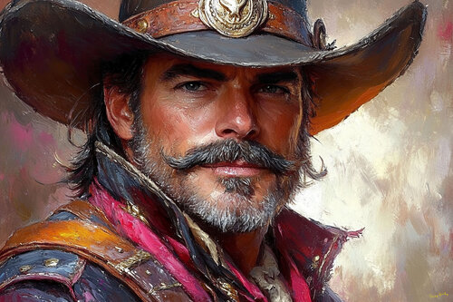 Callahan Dalton, private detective and bull rider de Charley Brindley, Digital a la venta en Singulart