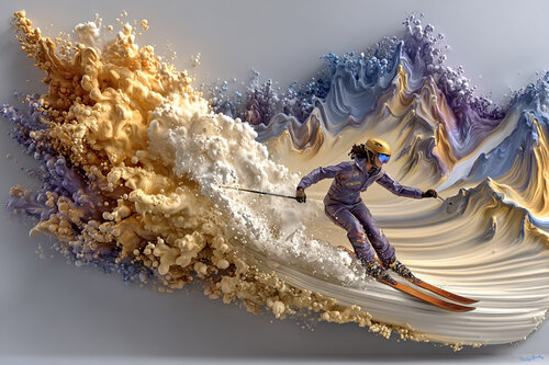 Himalayan downhill van Charley Brindley, Digitaal te koop op Singulart