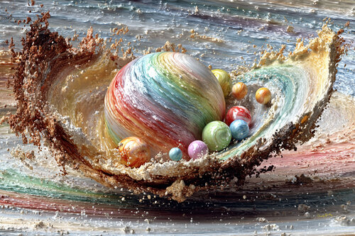 There exists an ancient myth telling us that our solar system originated from a celestial bivalvia—an ethereal shell adrift in the primordial cosmos. The question remains: what, or who, first pried open this Elysian oyster and set the heavens into motion? par Charley Brindley, Digital en vente sur Singulart